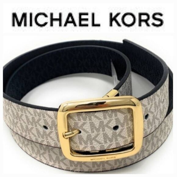 Michael Kors Twist Reversible Ligo Belt- White/Black‎ main image 6